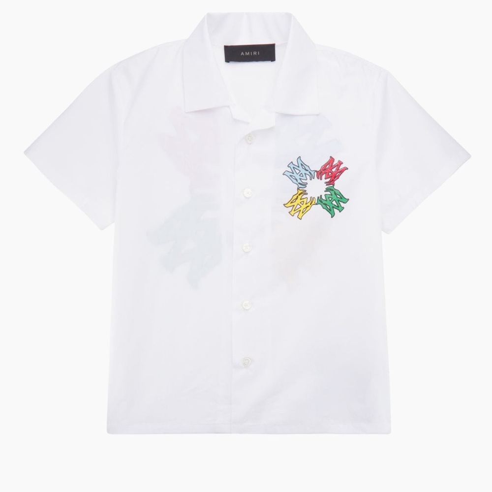 AMIRI White Shirt with Multicolor Logo